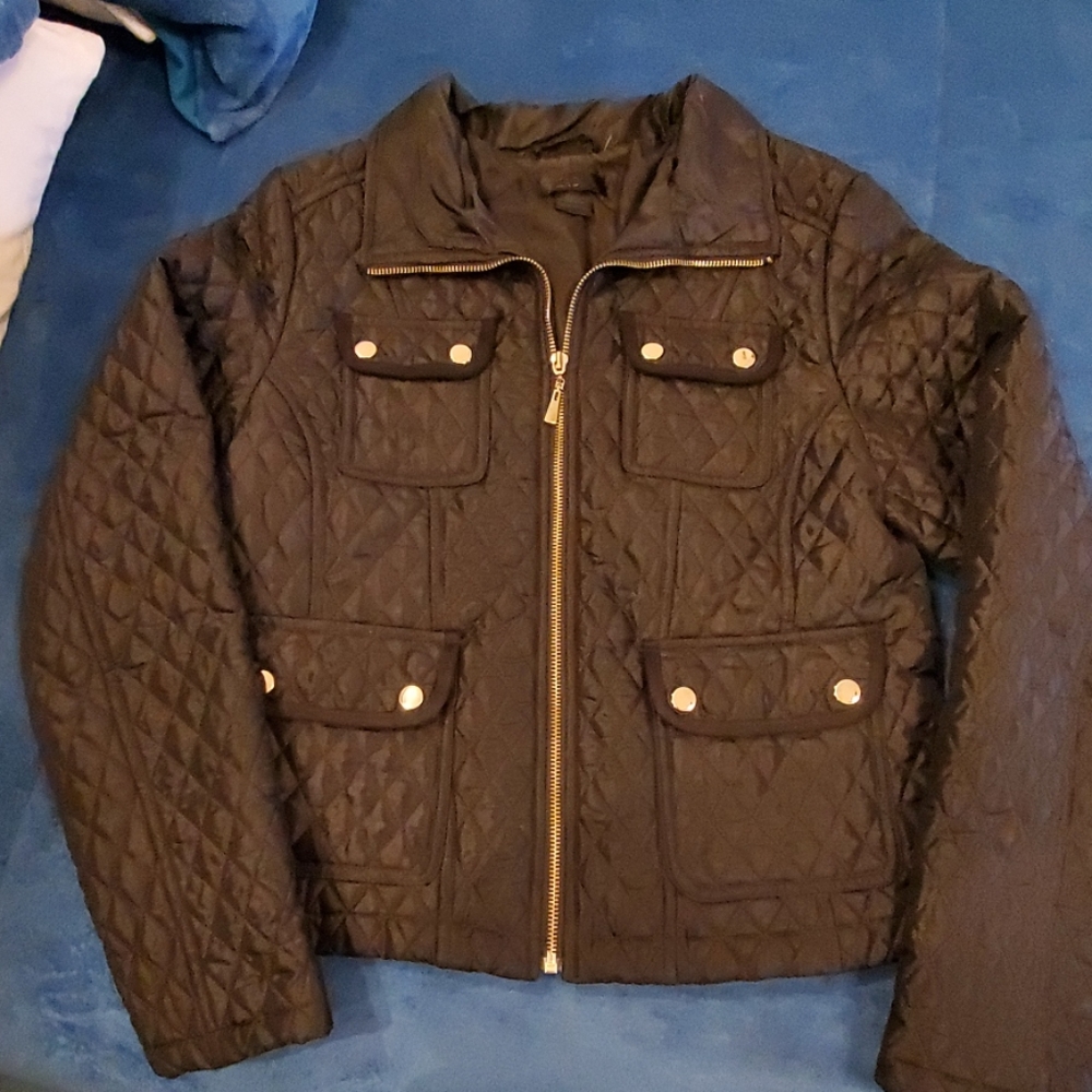 Womens black quilted jacket